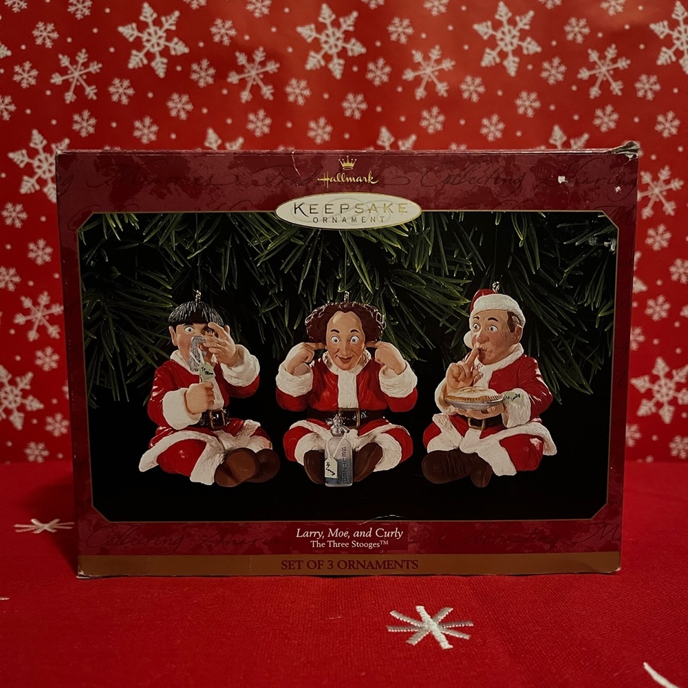3 stooges Christmas ornaments